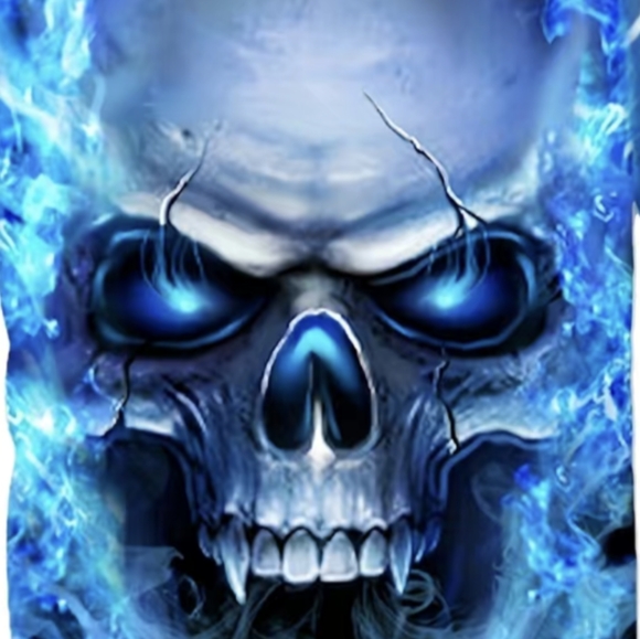 Men's Blue Skull T-shirt Novelty 3D Digital Print Medium (38) NWT - Picture 6 of 8